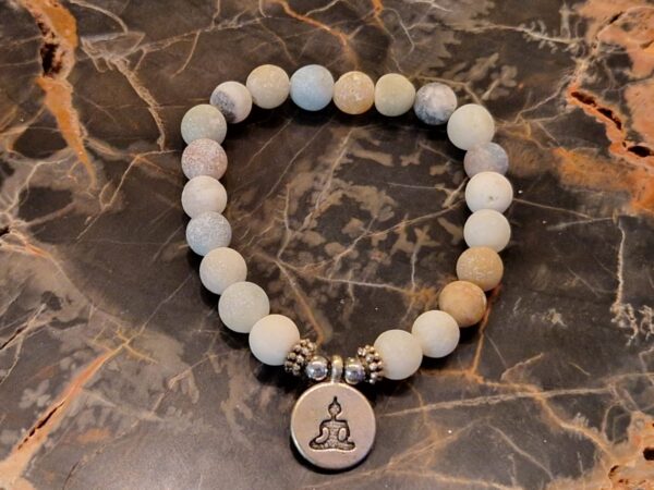 Amazonit Serpentin Mala Armband "Buddha" – Harmonie und Kraft in einem Schmuckstück – Bild 2