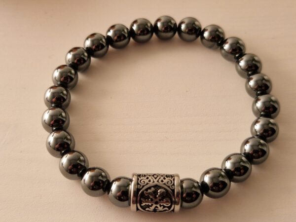 Hämatit-Armband mit Vegvisir – Stabilität und Schutz